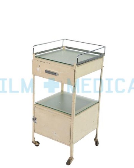 Trolley Cream with Drawer and Cupboard